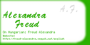 alexandra freud business card